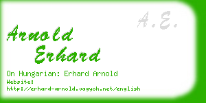 arnold erhard business card